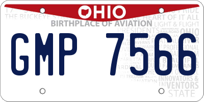 OH license plate GMP7566