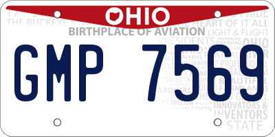 OH license plate GMP7569