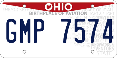 OH license plate GMP7574