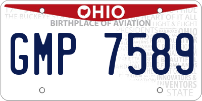 OH license plate GMP7589