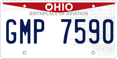 OH license plate GMP7590