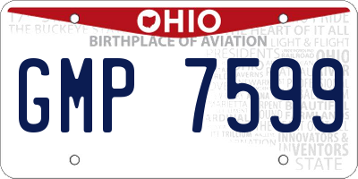 OH license plate GMP7599