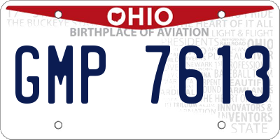 OH license plate GMP7613