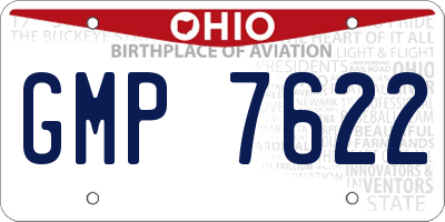 OH license plate GMP7622
