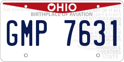 OH license plate GMP7631