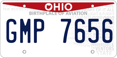 OH license plate GMP7656