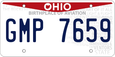 OH license plate GMP7659