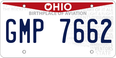 OH license plate GMP7662