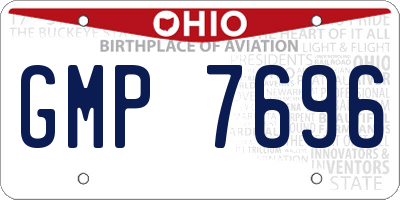 OH license plate GMP7696