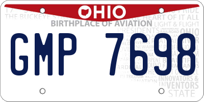 OH license plate GMP7698