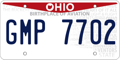 OH license plate GMP7702