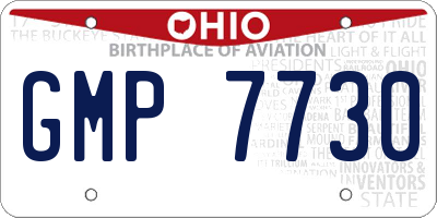 OH license plate GMP7730