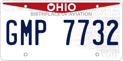 OH license plate GMP7732