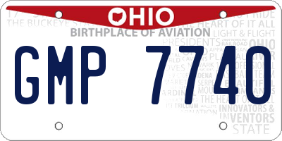 OH license plate GMP7740