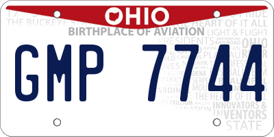 OH license plate GMP7744