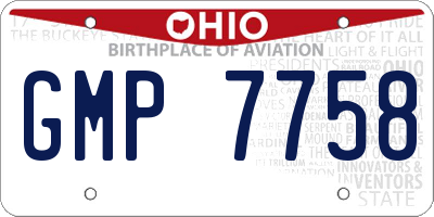 OH license plate GMP7758