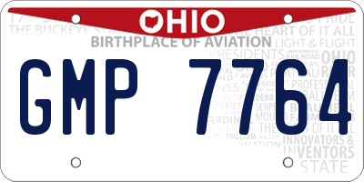 OH license plate GMP7764