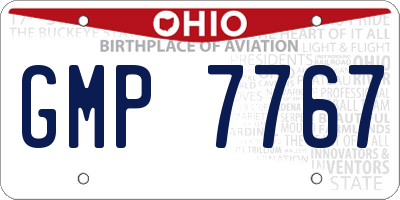 OH license plate GMP7767