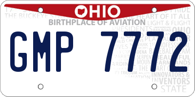 OH license plate GMP7772
