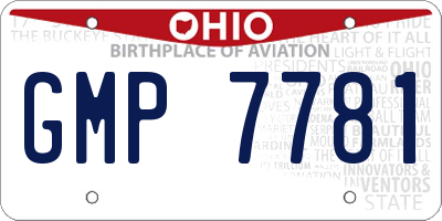 OH license plate GMP7781