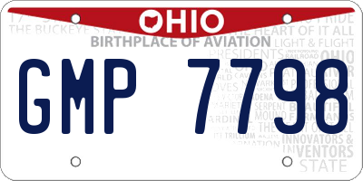 OH license plate GMP7798