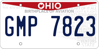 OH license plate GMP7823