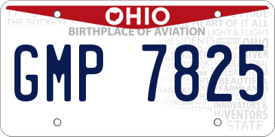 OH license plate GMP7825