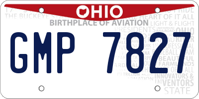 OH license plate GMP7827