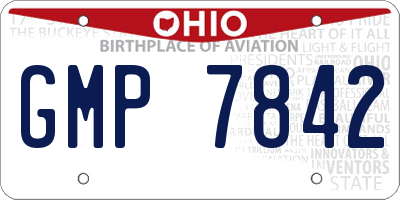 OH license plate GMP7842