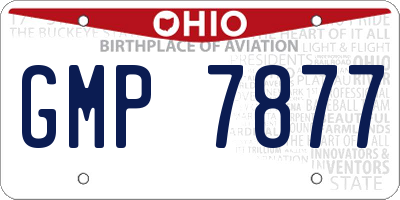 OH license plate GMP7877