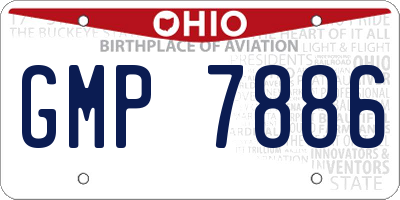 OH license plate GMP7886