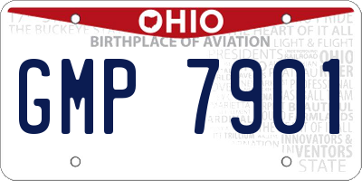 OH license plate GMP7901