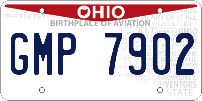 OH license plate GMP7902