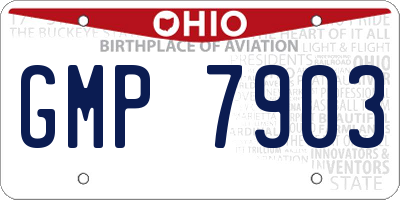 OH license plate GMP7903