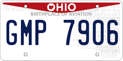 OH license plate GMP7906