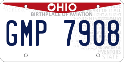 OH license plate GMP7908