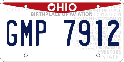 OH license plate GMP7912