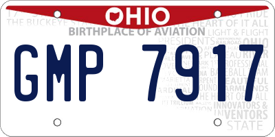 OH license plate GMP7917