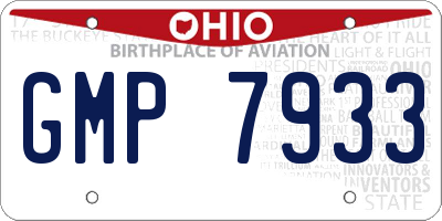 OH license plate GMP7933