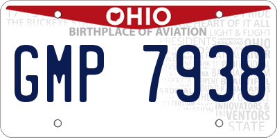 OH license plate GMP7938