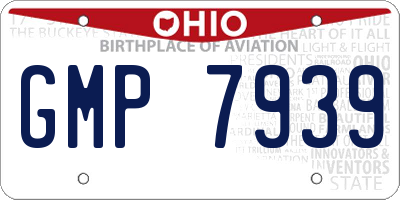 OH license plate GMP7939