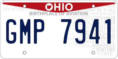 OH license plate GMP7941