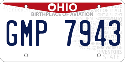 OH license plate GMP7943