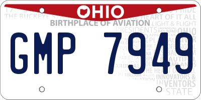 OH license plate GMP7949