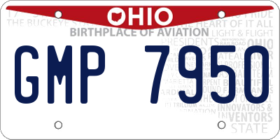 OH license plate GMP7950