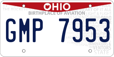 OH license plate GMP7953