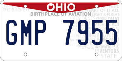 OH license plate GMP7955