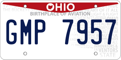 OH license plate GMP7957