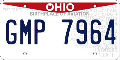 OH license plate GMP7964