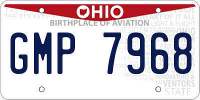 OH license plate GMP7968